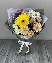 Букет цветов из:  Розы, Герберы и Хризантемы в Сызрани