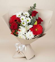 Букет цветов из:  Розы, Хризантемы, Герберы и Лилии #REPLACE_PRED# Сызрани