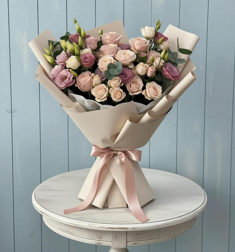 Букет цветов из: Розы и Лизиантусы в Сызрани