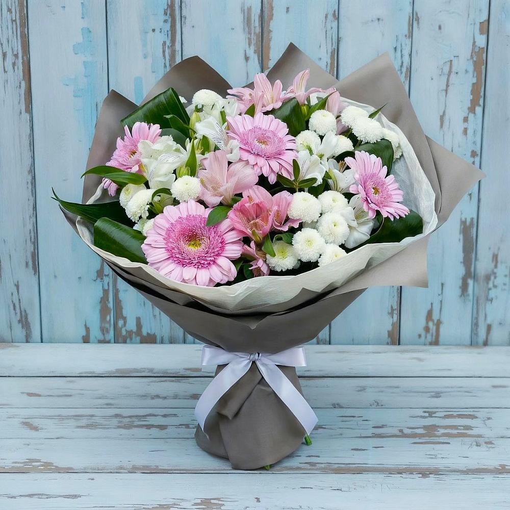 Букет цветов из: Герберы, Альстромерии и Хризантемы в Сызрани