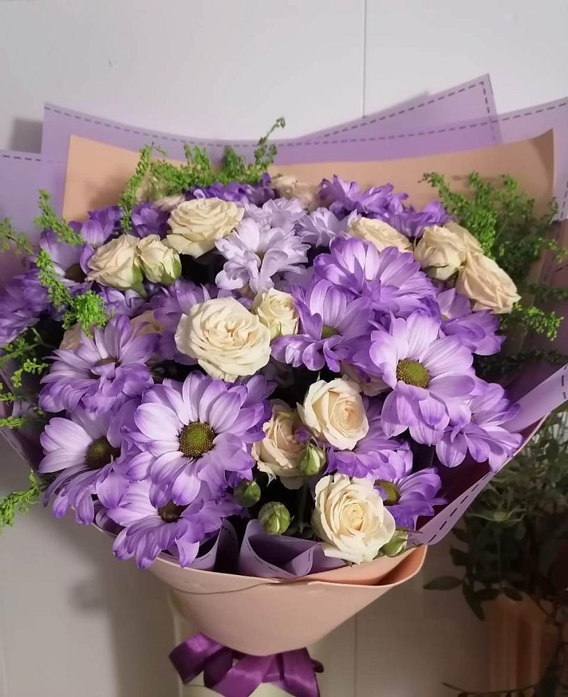 Букет цветов из: Хризантемы и Розы в Сызрани