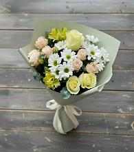Букет цветов из:  Альстромерии, Розы и Хризантемы в Сызрани
