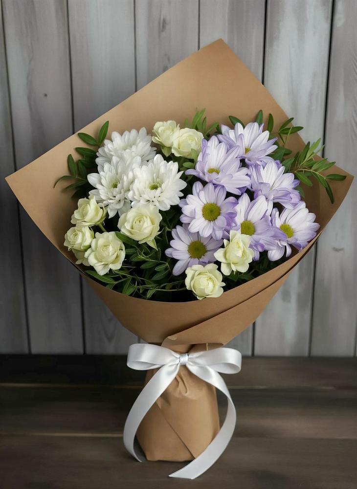 Букет цветов из: Хризантемы и Розы в Сызрани